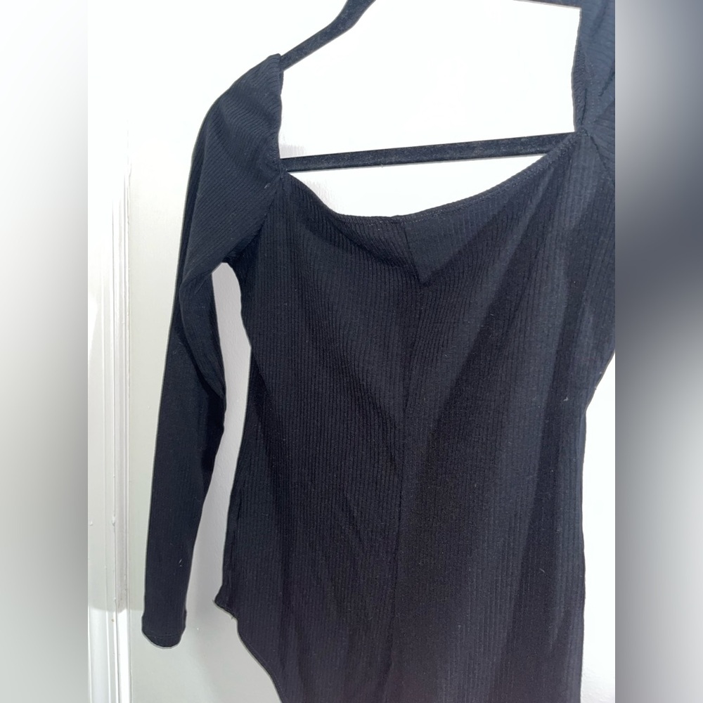 Reformation Gaia Black Ribbed Bodysuit - Picture 13 of 13